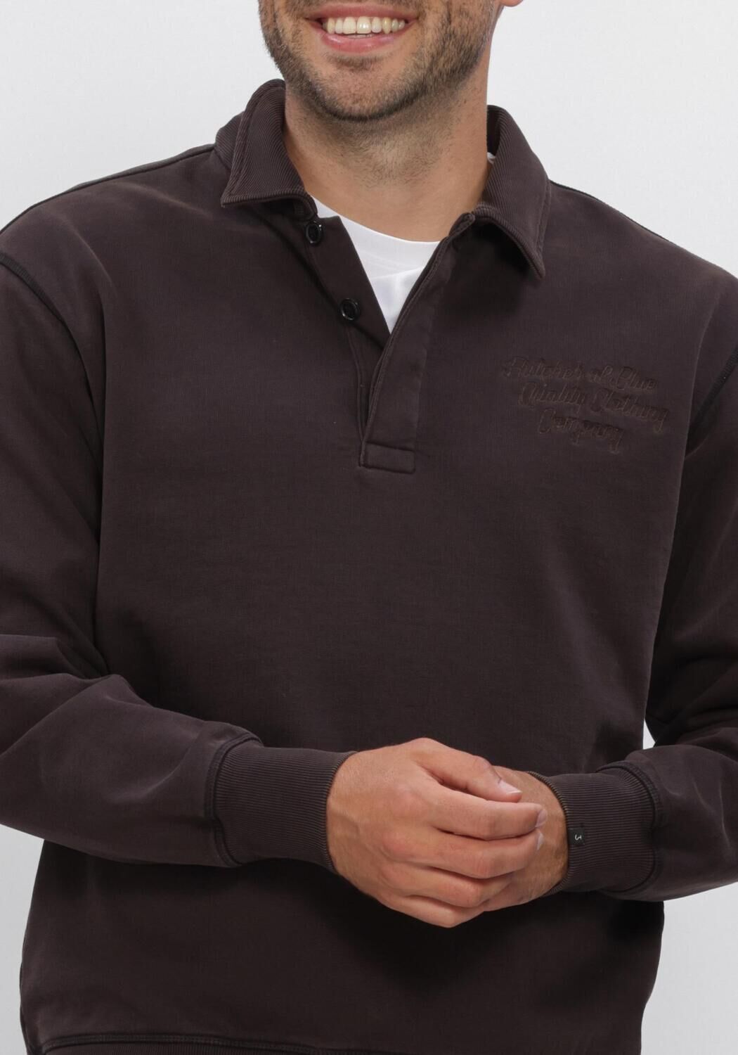 Bruine BUTCHER OF BLUE Trui CURL SWEAT POLO - large