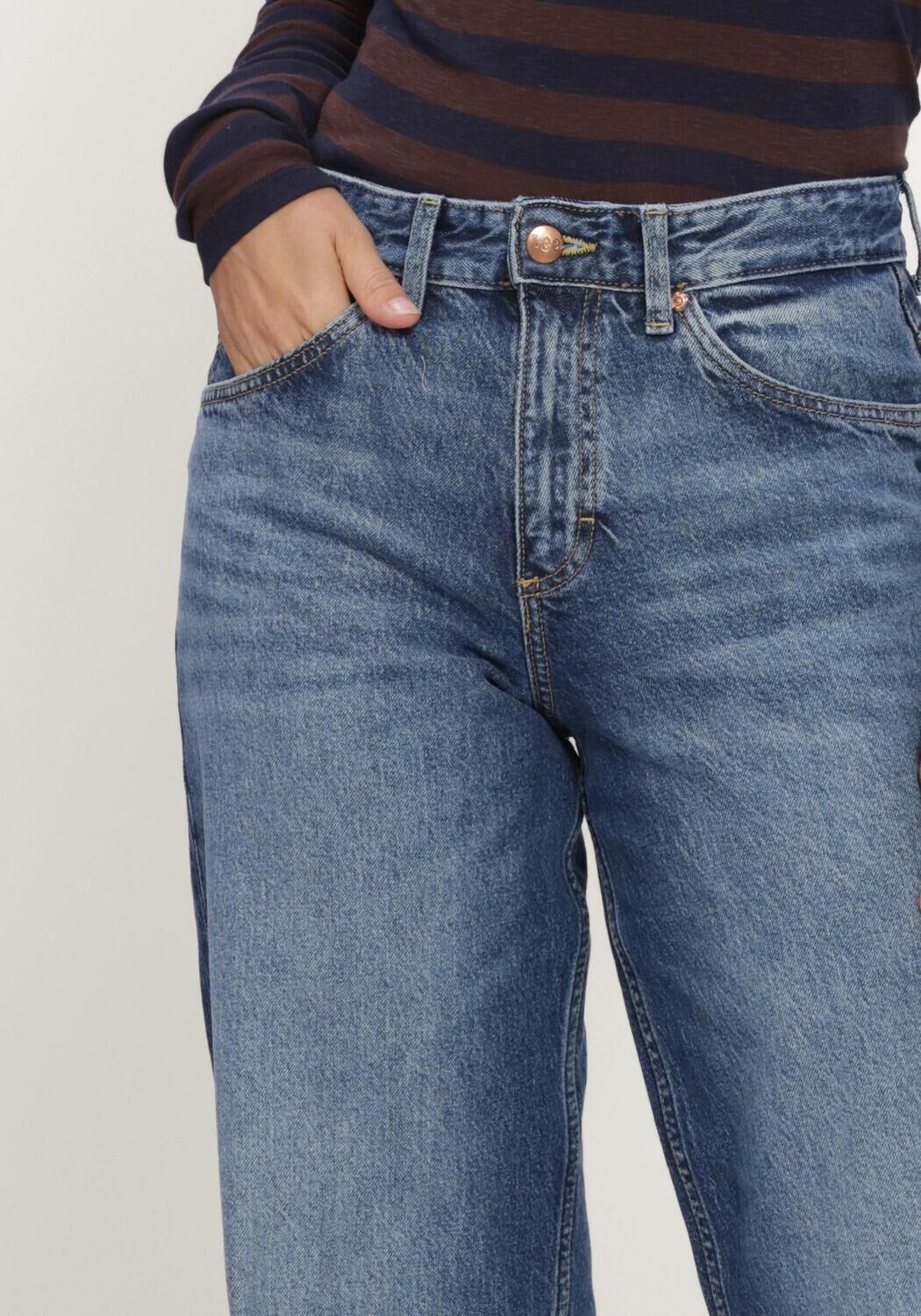 Blauwe LEE Wide jeans RIDER LOOSE - large