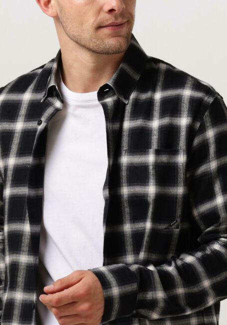 Grijze VANGUARD Overshirt LONG SLEEVE SHIRT CHECK VISCOSE COTTON BLEND - large