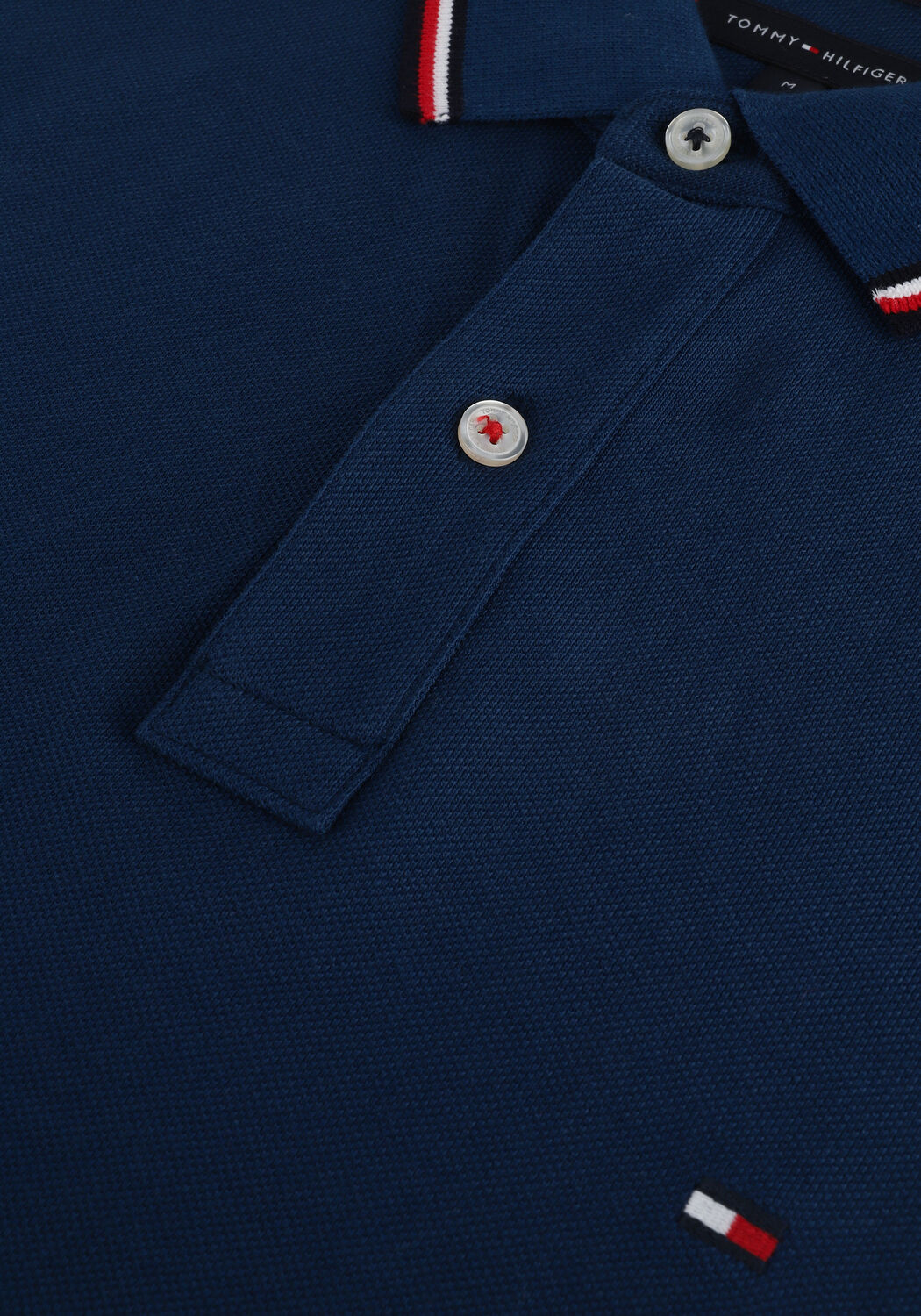 Donkerblauwe TOMMY HILFIGER Polo TOMMY TIPPED SLIM POLO - large