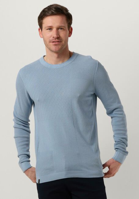 CAST IRON Pull CREWNECK COTTON MODAL Bleu clair - large