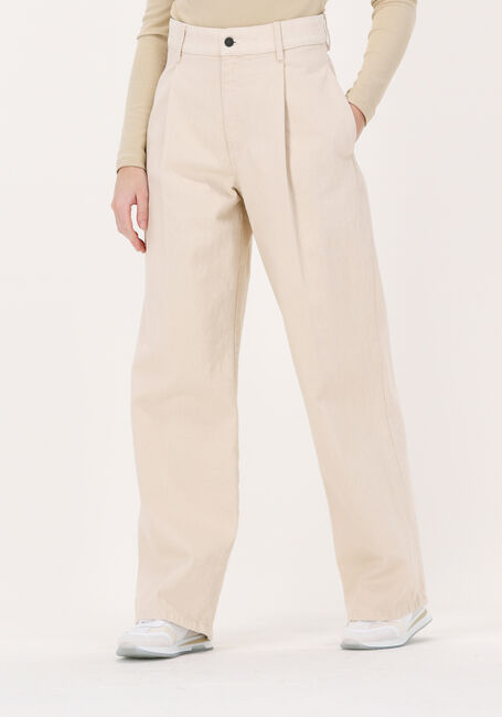 Ecru VANILIA Wijde broek WIDE PLEATED DENIM - large