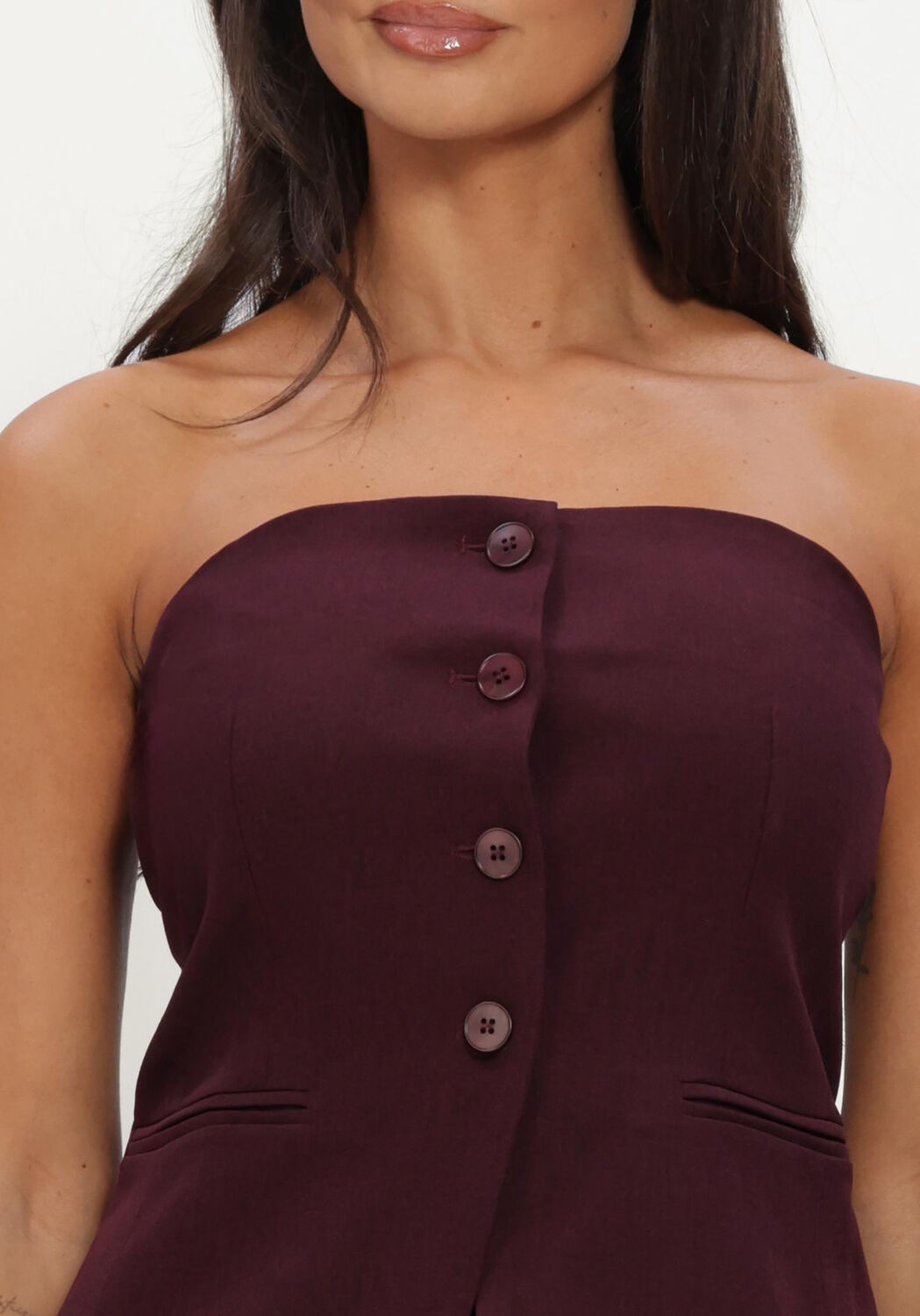 YDENCE Haut TOP ASHER Bordeaux - large