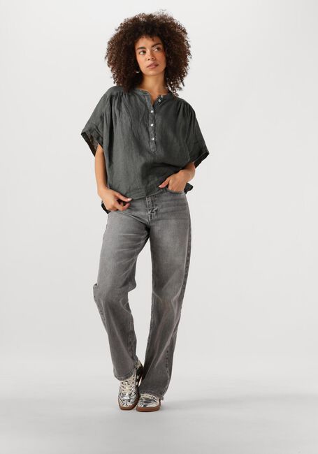 Grijze BY-BAR  AXEL LINNEN BLOUSE - large