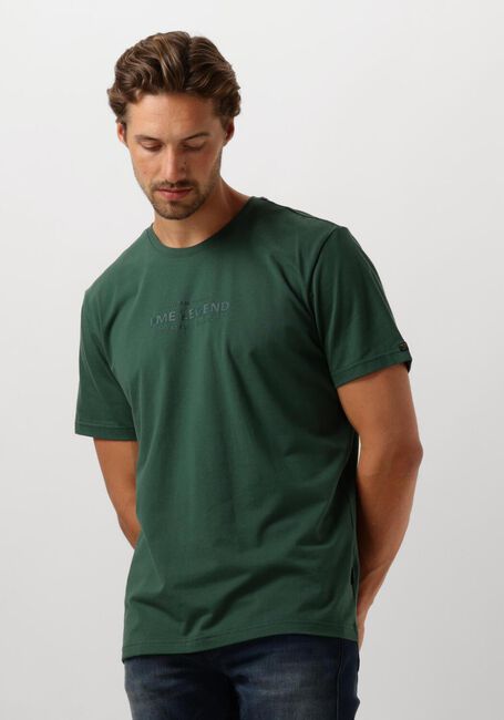 PME LEGEND T-shirt SHORT SLEEVE R-NECK COTTON ELASTANE JERSEY en vert - large