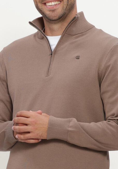 G-STAR RAW Pull CORE REFINED HALF ZIP KNIT en camel - large