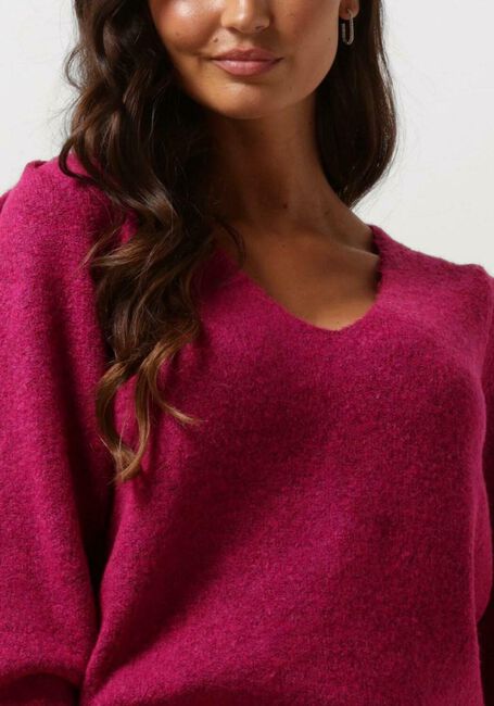 JANSEN AMSTERDAM Pull K190 KNIT V-NECK LONG SLEEVES en rose - large