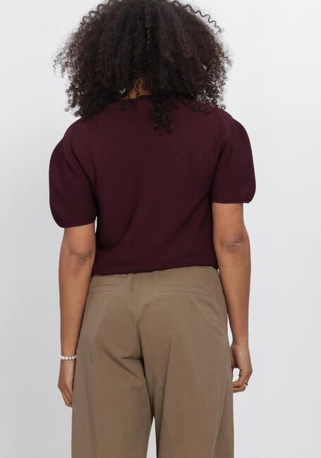 SUMMUM Haut PUFF SLEEVE TOP TECH Bordeaux - large