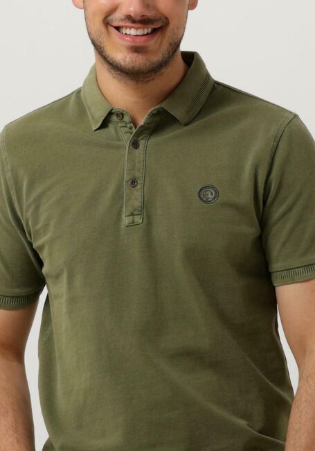 Groene CAST IRON Polo SHORT SLEEVE POLO COTTON GD PIQUE - large