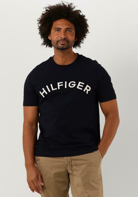 Donkerblauwe TOMMY HILFIGER T-shirt HILFIGER ARCHED TEE - large