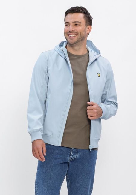 Lichtblauwe LYLE & SCOTT Jack MESH BACK SOFTSHELL JACKET - large