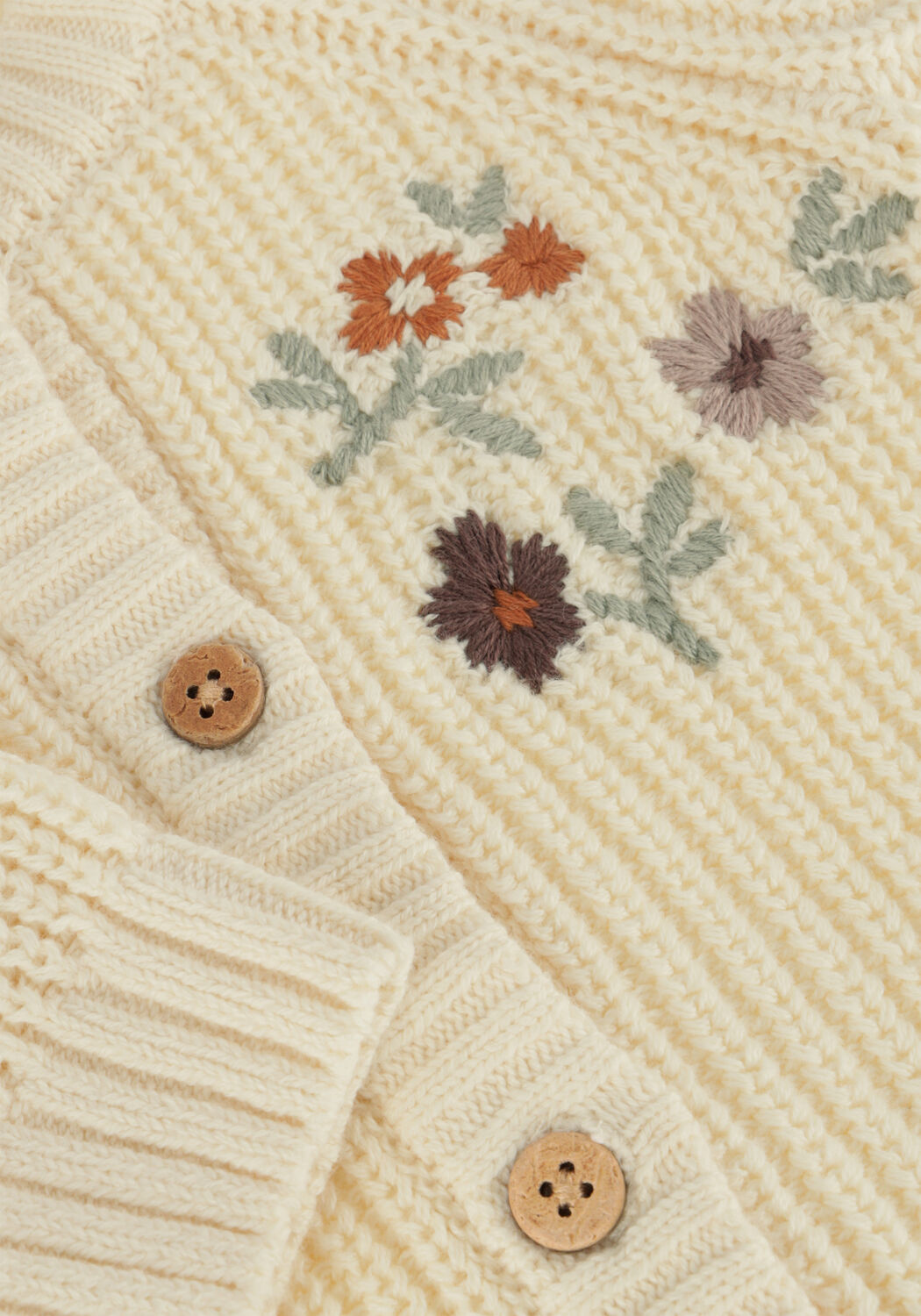 Beige LIL' ATELIER Vest NBFEMLEN EMB LS KNIT CARD LIL - large