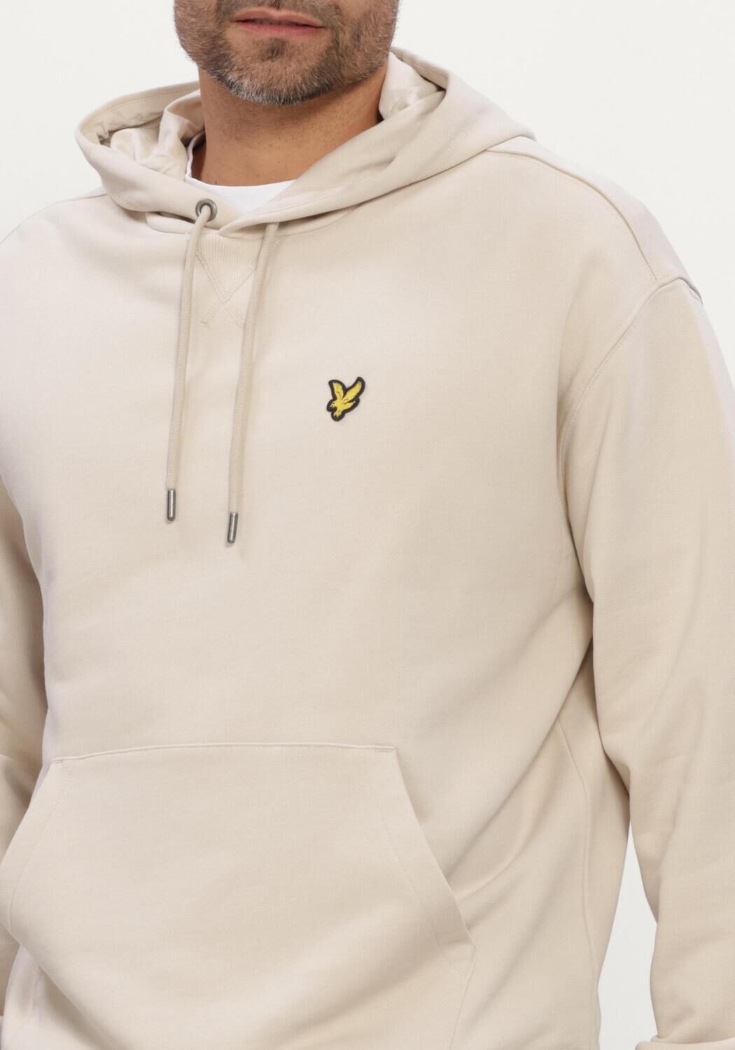 Beige LYLE & SCOTT Sweater HEAVYWEIGHT LOOPBACK PULLOVER HOODIE - large