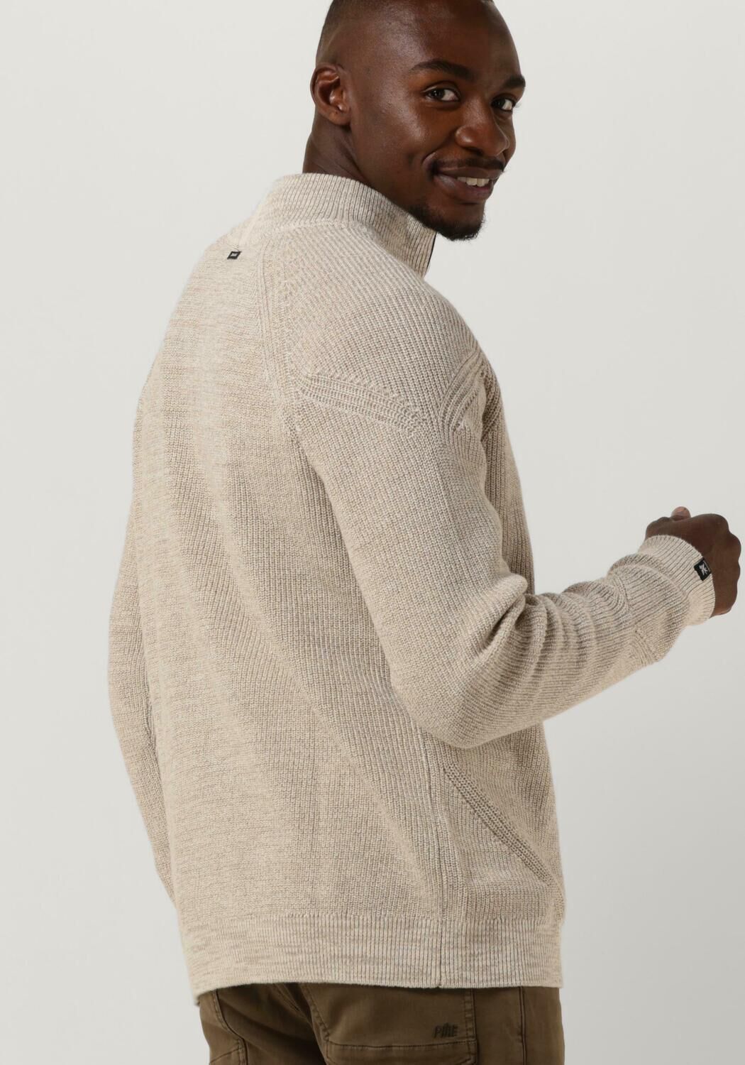Gebroken wit VANGUARD Trui HALF ZIP COLLAR COTTON MOULINE Omoda