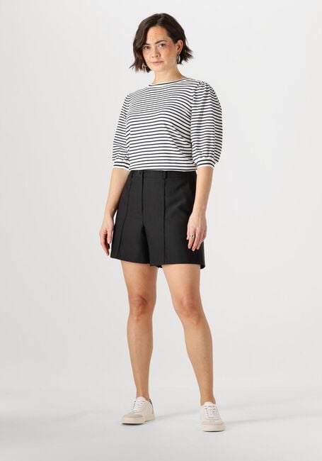 Zwarte JANSEN AMSTERDAM Korte broek MYLENA SHORT WTQ 441 BANDPLEAT - large