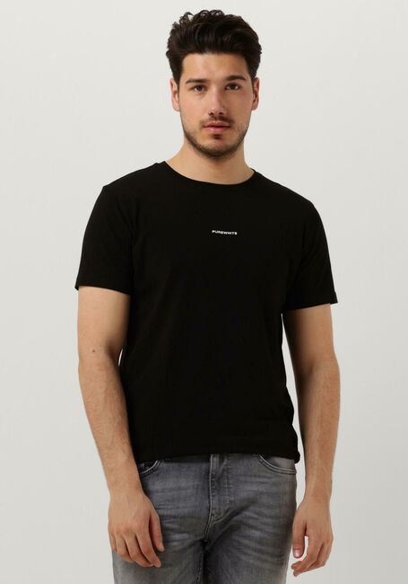 PUREWHITE T-shirt TSHIRT WITH SMALL LOGO ON CHEST AND BIG BACK PRINT en noir - large