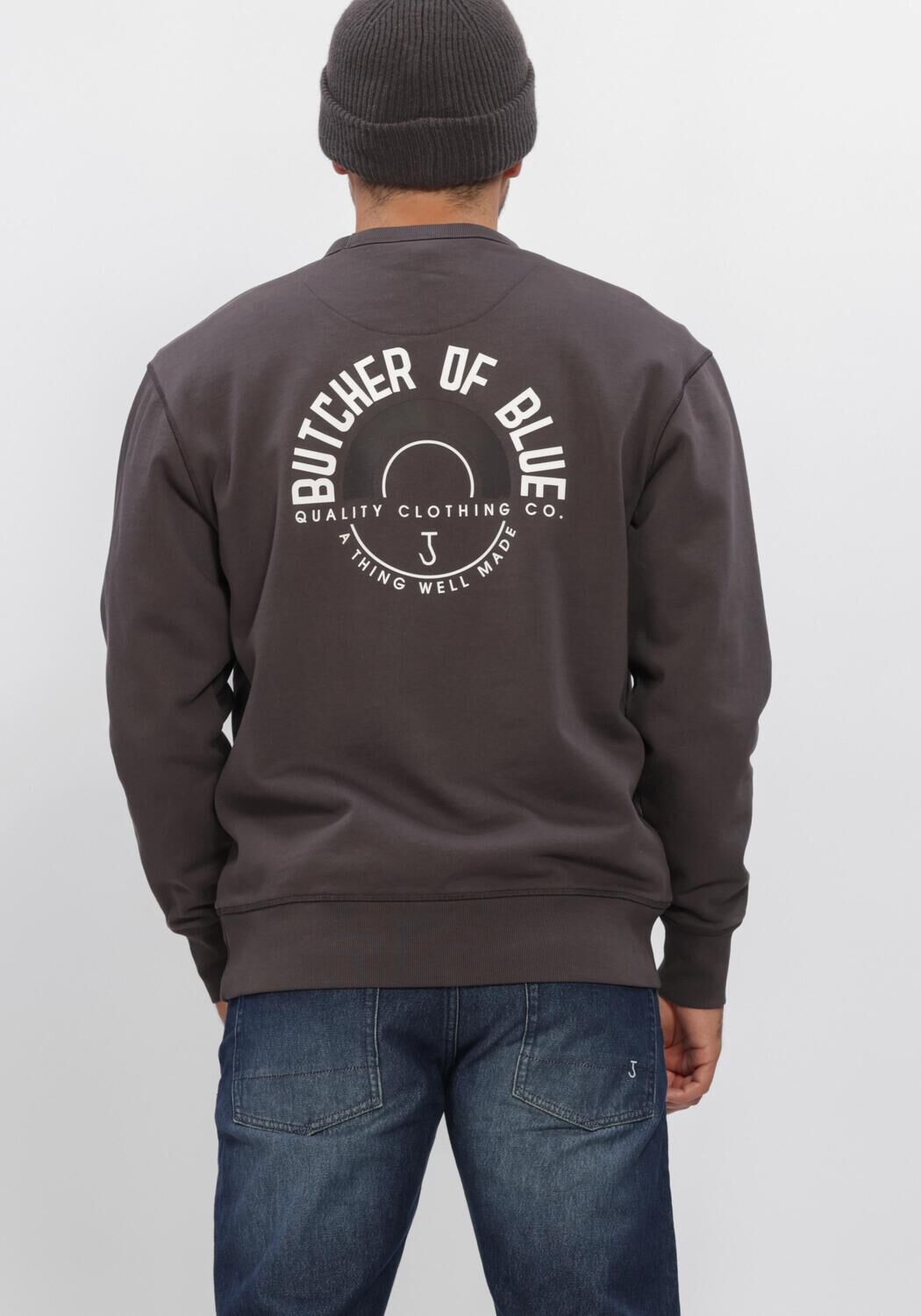 Donkergrijze BUTCHER OF BLUE Trui CIRCLE CREW - large