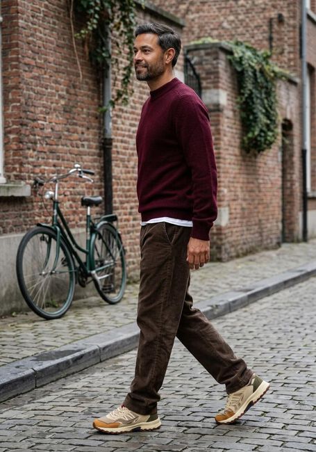 Rode ANERKJENDT Trui AKRICO LAMBSWOOL KNIT - large