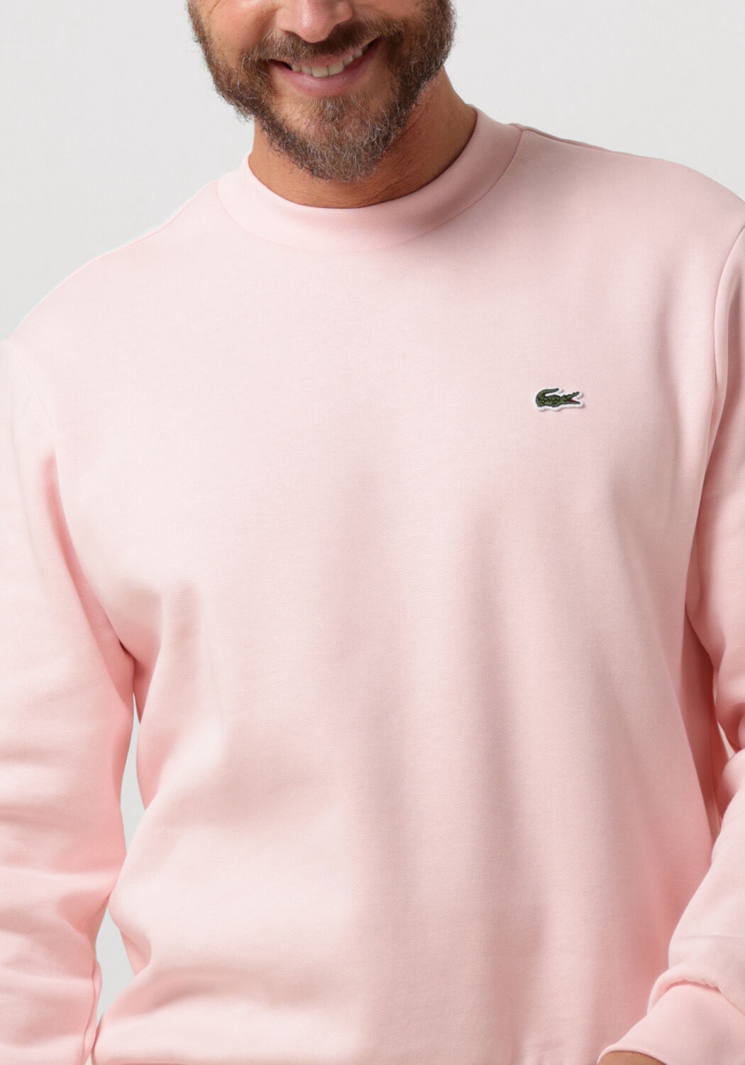 LACOSTE Pull 1HS1 MEN SWEATSHIRT Rose clair Omoda