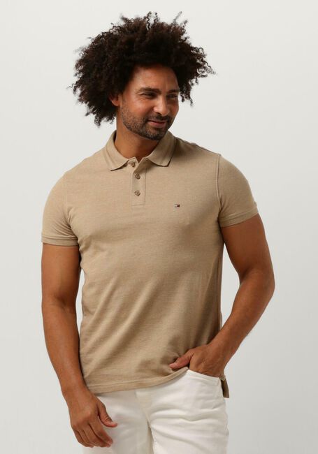 TOMMY HILFIGER Polo PRETWIST MOULINE SLIM FIT POLO en marron - large