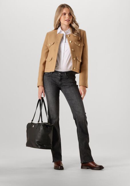 TOMMY HILFIGER Jack CROP WOOL GOLD BUTTON JACKET en marron - large