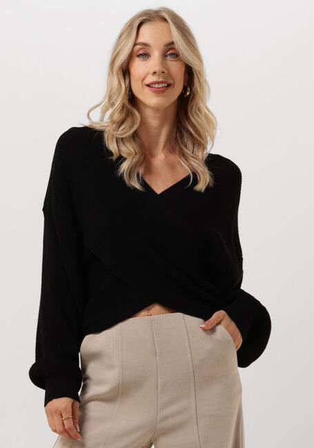 MSCH COPENHAGEN Pull MSCHZINELLE RACHELLE WRAP PULLOVER en noir - large