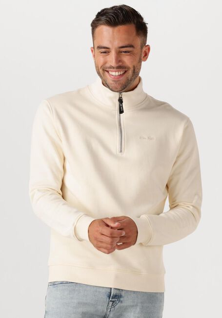 PURE PATH Chandail LOOSE FIT HALF ZIP LS SWEATERS Crème - large