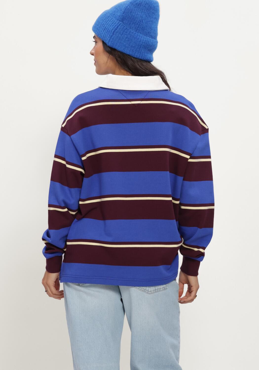 TOMMY JEANS Pull TJW RLX SCRIPT RUGBY en multicolore - large