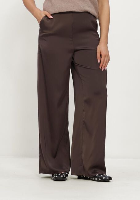 Bruine Y.A.S. Wijde broek YASPELLA HW WIDE PANTS - large