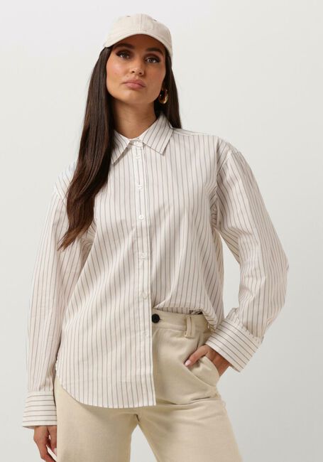 SECOND FEMALE SOALON CLASSIC SHIRT Blouses en beige - large