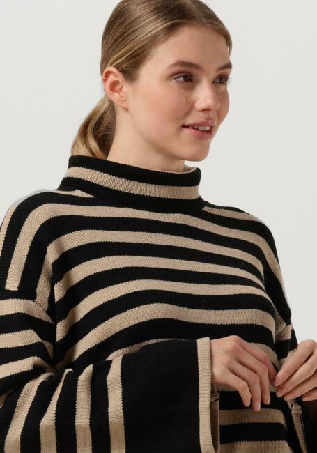 MY ESSENTIAL WARDROBE Col roulé SILA STRIPED KNIT ROLLNECK en noir - large