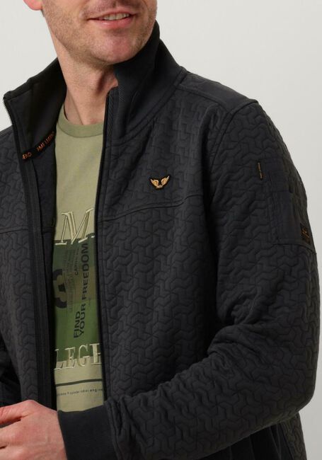 Grijze PME LEGEND Vest ZIP JACKET JACQUARD INTERLOCK SWEAT - large