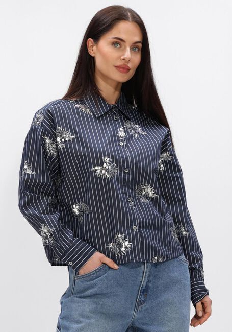Blauwe NUKUS  TESSA BLOUSE PAILLET - large