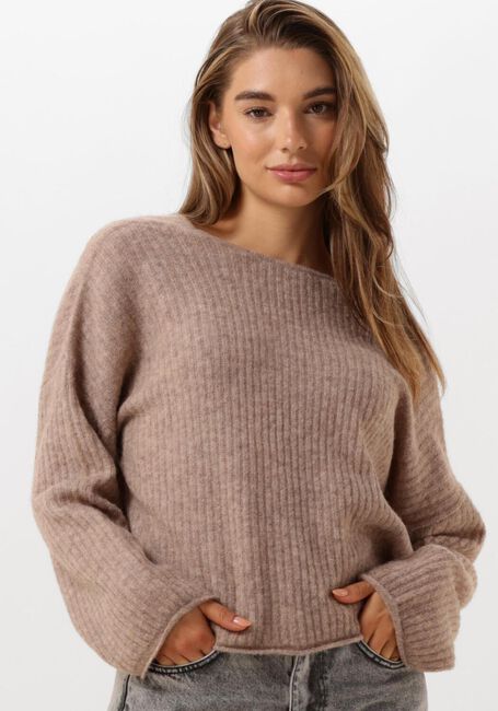 SECOND FEMALE Pull YMMA KNIT OPEN BACK en marron - large