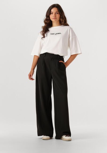 Zwarte ALIX THE LABEL Wijde broek LADIES WOVEN WIDE LEG PANTS - large