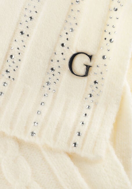 GUESS KNITTED SCARF 30X165 Foulard Crème - large