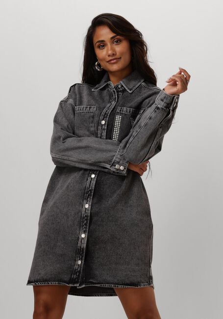 ALIX THE LABEL Mini robe LADIES WOVEN VINTAGE DENIM PEARL LX DRESS en camel - large