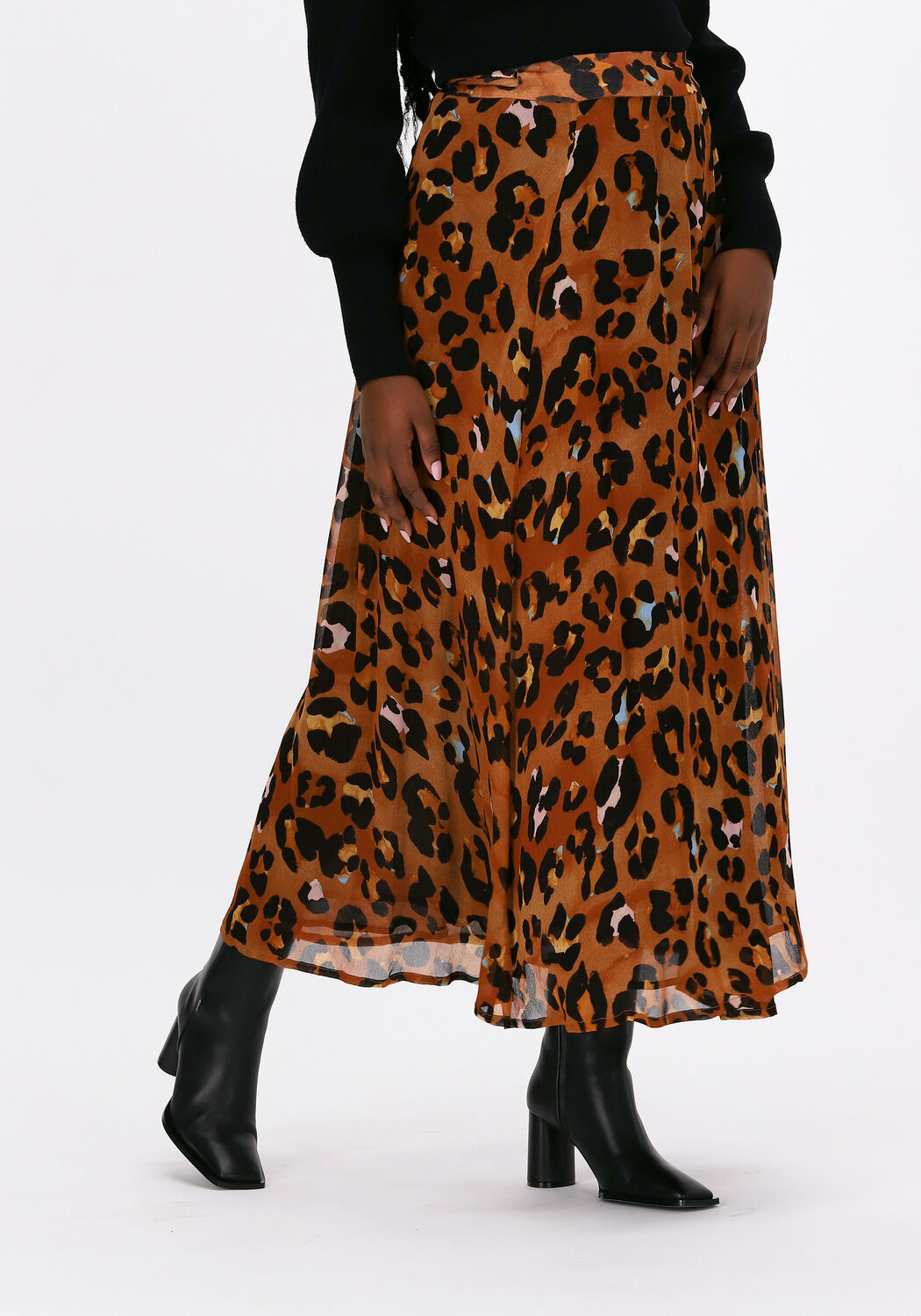 FABIENNE CHAPOT Jupe midi BOBO CATO SKIRT en cognac Omoda