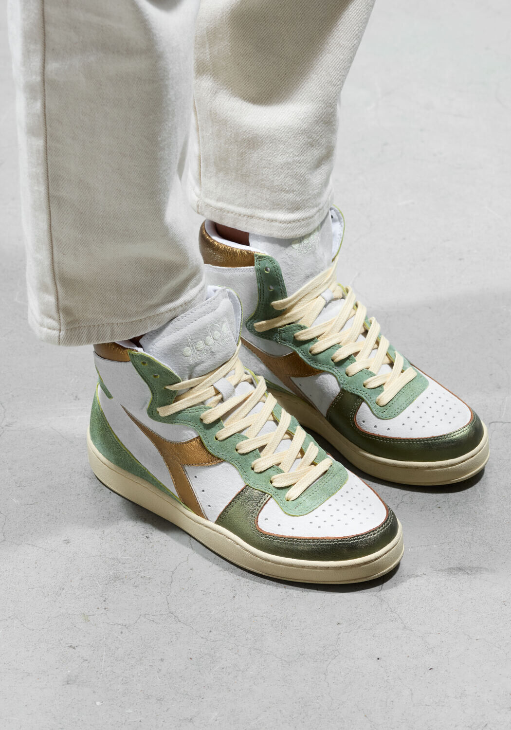 Groene DIADORA Sneakers MET MID BASKET SNEAKER - large