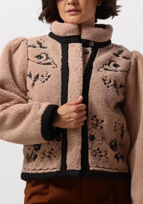 ANTIK BATIK Manteau Teddy SALIBA JACET en marron - large