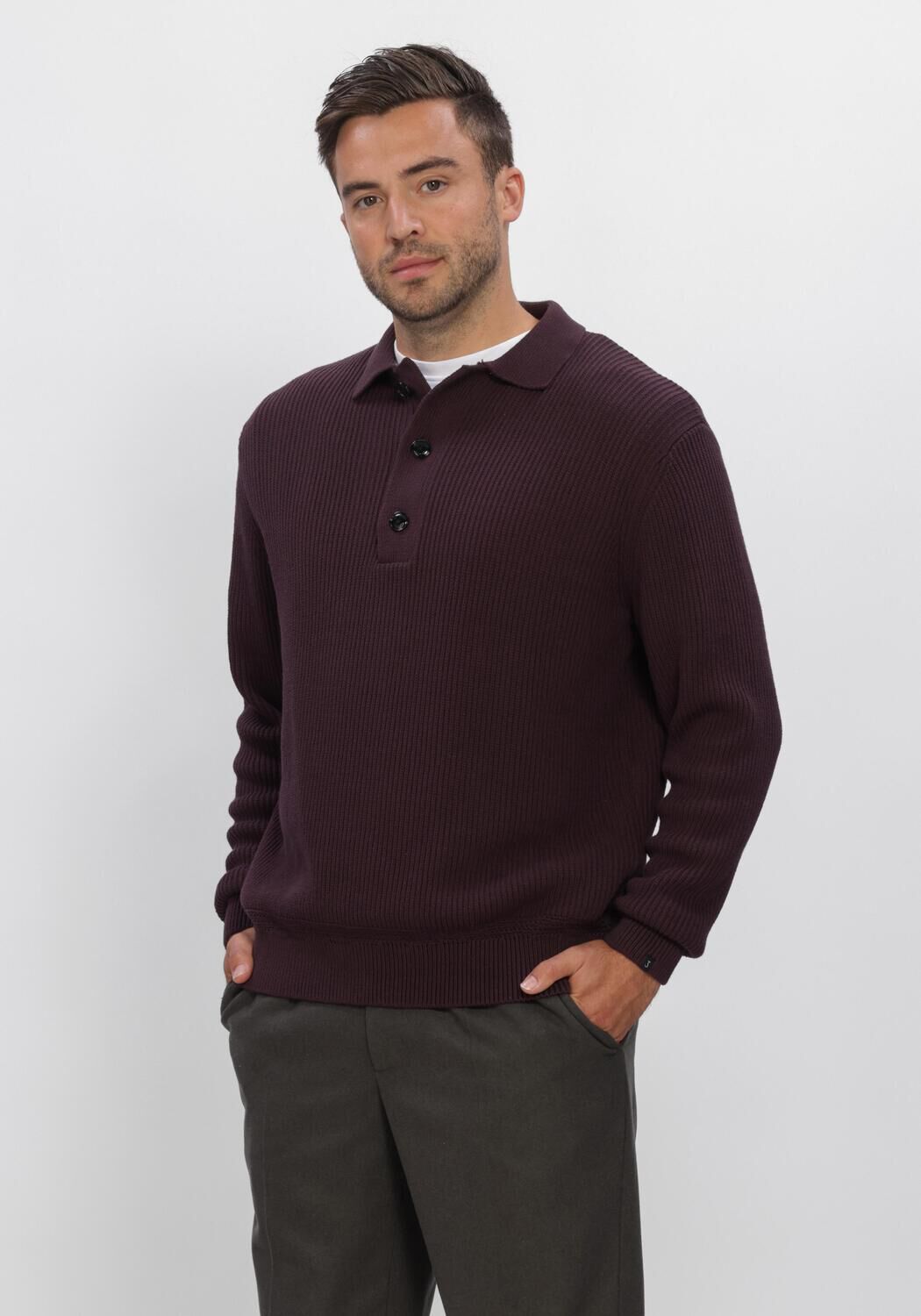 Bordeaux BUTCHER OF BLUE Polo GALWAY POLO LS - large