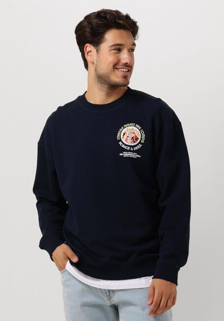 SCOTCH & SODA Chandail FESTIVAL AW SWEATSHIRT Bleu foncé - large