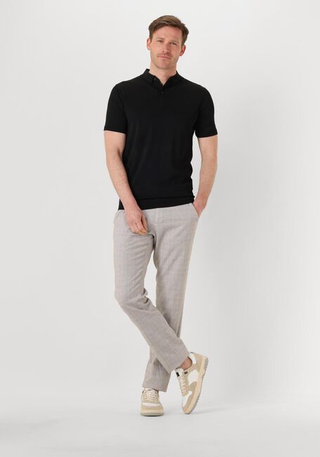 Zwarte GENTI T-shirt POLO BUTTON SS K2046-1260 - large