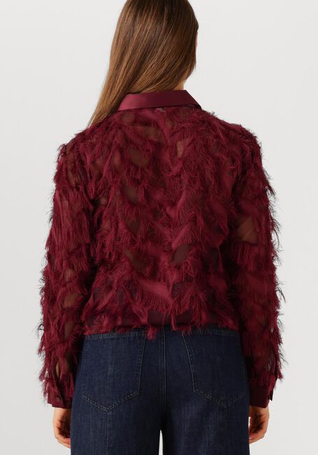 SELECTED WOMEN SLFMYLINE LS FLUFFY CROPPED SHIRT Blouses Bordeaux - large