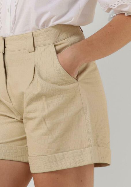 NOTES DU NORD GEORGINA LEATHER SHORTS Pantalons Crème - large