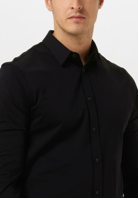 CAST IRON Chemise décontracté LON SLEEVE SHIRT TWILL JERSEY 2 TONE en noir - large