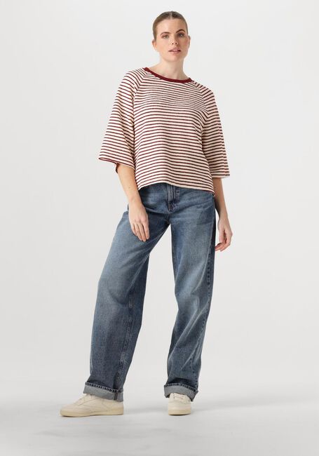 CO'COUTURE T-shirt ERINCC STRIPE TEE Bordeaux - large