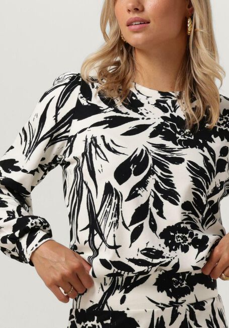 JANSEN AMSTERDAM HVF198 TOP FLOWER PRINT Hauts & T-shirts Blanc - large