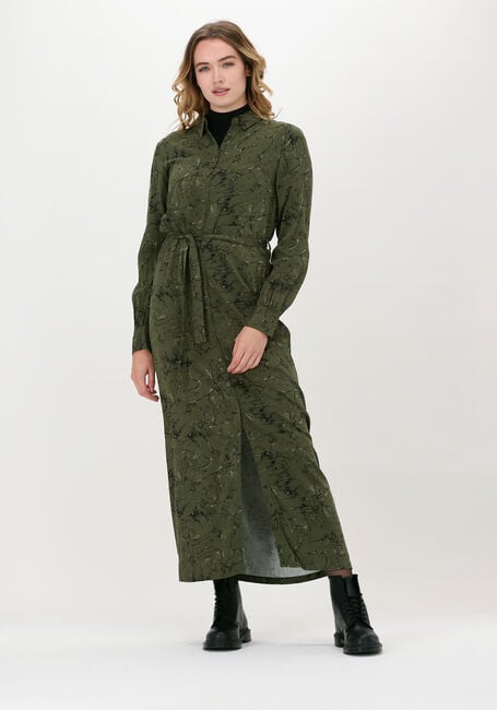 Groene ANOTHER LABEL Maxi jurk CHANIWA DRESS L/S - large