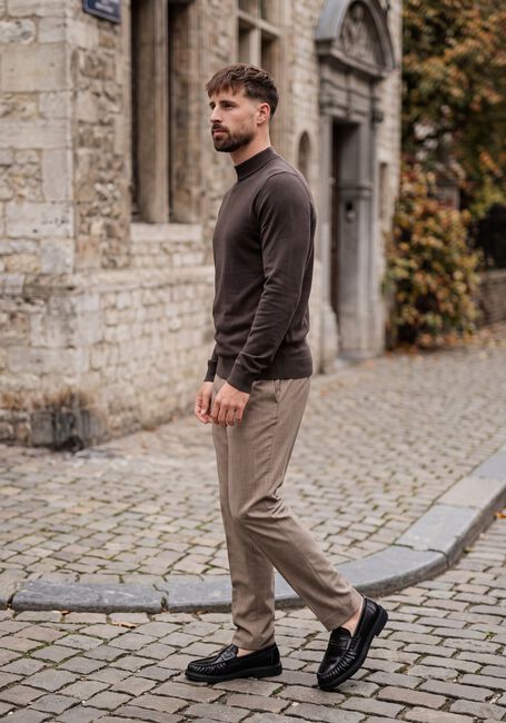 SAINT STEVE Pull BEN en marron - large